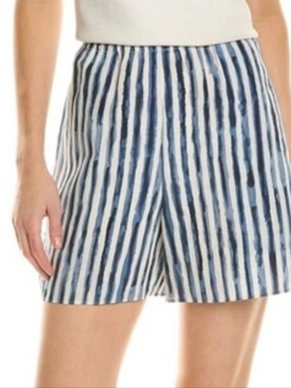 VINCE Striped Navy White Women's Shorts NEW Medium